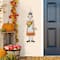 Glitzhome® Metal Thanksgiving Pilgrim Hanging Or Standing Yard Stake Set